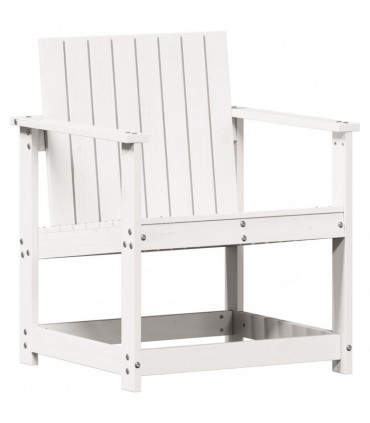 vidaXL Garden Chair White 62x56x77 cm Solid Wood Pine