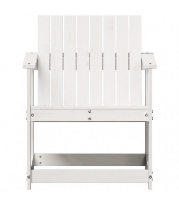 vidaXL Garden Chair White 62x56x77 cm Solid Wood Pine