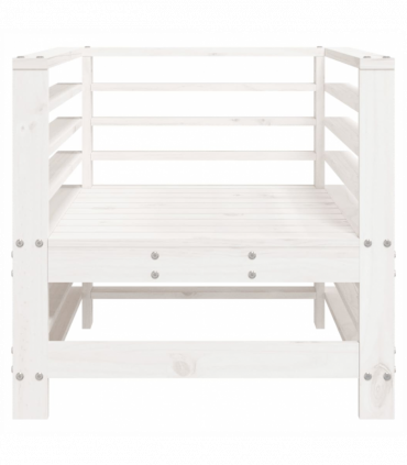 vidaXL Garden Chairs 2 pcs White Solid Wood Pine