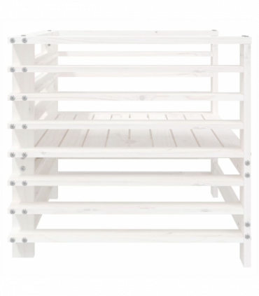 vidaXL Garden Chairs 2 pcs White Solid Wood Pine