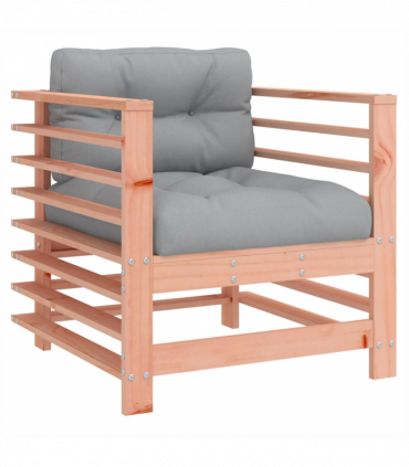 vidaXL Garden Chairs with Cushions 2 pcs Solid Wood Douglas