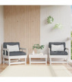 vidaXL Garden Chairs with Cushions 2 pcs White Solid Wood Pine