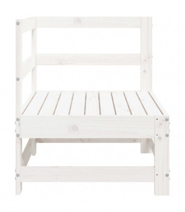 vidaXL Garden Corner Sofa White Solid Wood Pine