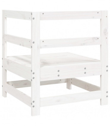 vidaXL Garden Corner Sofa White Solid Wood Pine