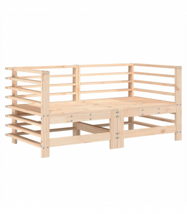 vidaXL Garden Corner Sofas 2 pcs Solid Wood Pine