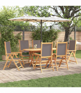 vidaXL Garden Dining Set Folding 7 pcs Anthracite Solid acacia wood