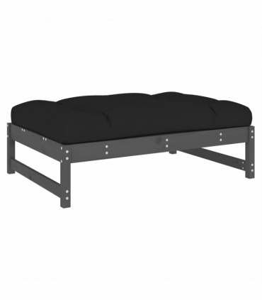 vidaXL Garden Footstool Grey 120x80 cm Solid Wood Pine