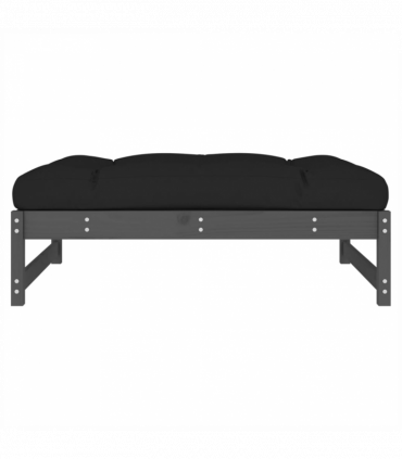 vidaXL Garden Footstool Grey 120x80 cm Solid Wood Pine