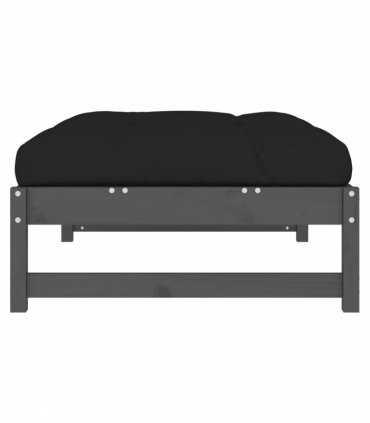 vidaXL Garden Footstool Grey 120x80 cm Solid Wood Pine
