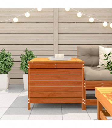 vidaXL Garden Footstool Wax Brown 62x63.5x53.5 cm Solid Wood Pine