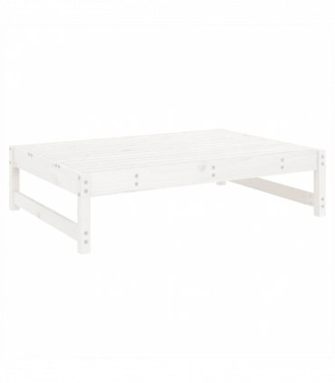 vidaXL Garden Footstool White 120x80 cm Solid Wood Pine