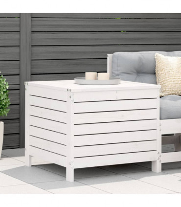 vidaXL Garden Footstool White 62x63.5x53.5 cm Solid Wood Pine