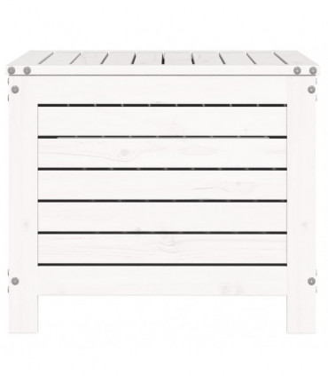 vidaXL Garden Footstool White 62x63.5x53.5 cm Solid Wood Pine