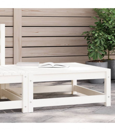 vidaXL Garden Footstool White 70x70x30 cm Solid Wood Pine