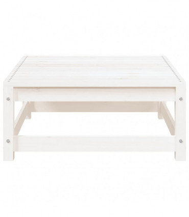 vidaXL Garden Footstool White 70x70x30 cm Solid Wood Pine
