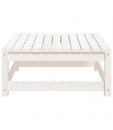 vidaXL Garden Footstool White 70x70x30 cm Solid Wood Pine