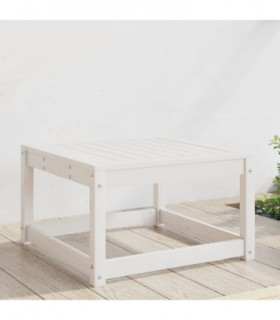 vidaXL Garden Footstool White Solid Wood Pine