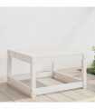 vidaXL Garden Footstool White Solid Wood Pine