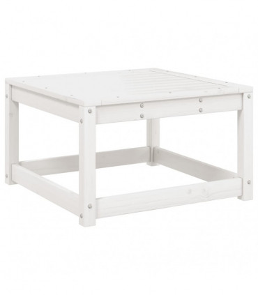 vidaXL Garden Footstool White Solid Wood Pine
