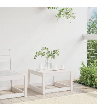 vidaXL Garden Footstool White Solid Wood Pine