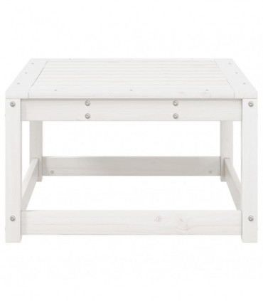 vidaXL Garden Footstool White Solid Wood Pine