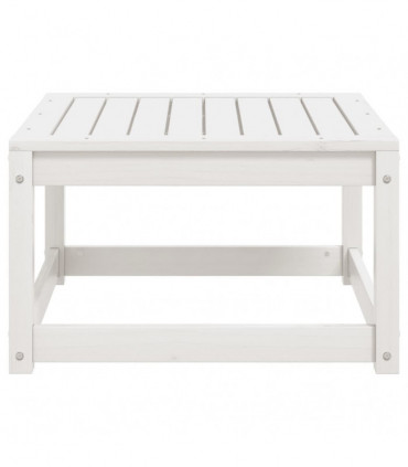 vidaXL Garden Footstool White Solid Wood Pine