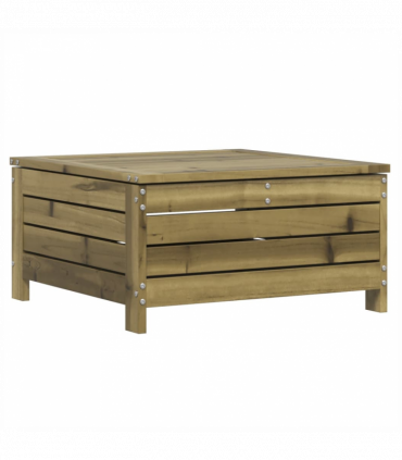 vidaXL Garden Footstool with Cushion Impregnated Wood Pine