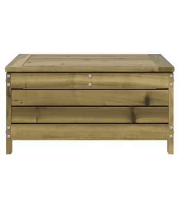 vidaXL Garden Footstool with Cushion Impregnated Wood Pine