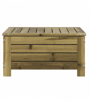 vidaXL Garden Footstool with Cushion Impregnated Wood Pine