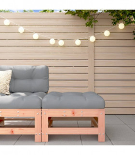 vidaXL Garden Footstool with Cushion Solid Wood Douglas