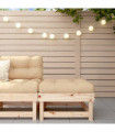 vidaXL Garden Footstool with Cushion Solid Wood Pine