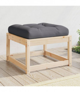 vidaXL Garden Footstool with Cushions Solid Wood Pine