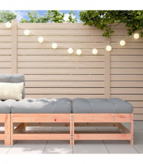 vidaXL Garden Footstools with Cushions 2pcs Solid Wood Douglas