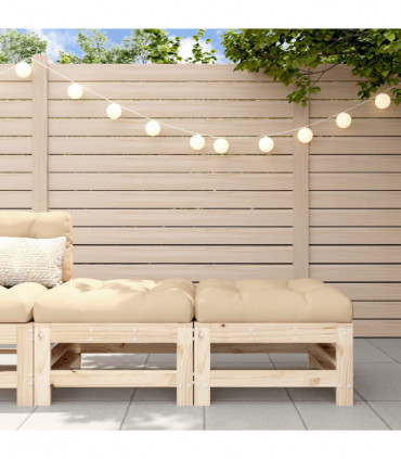 vidaXL Garden Footstools with Cushions 2pcs Solid Wood Pine