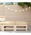 vidaXL Garden Footstools with Cushions 2pcs Solid Wood Pine