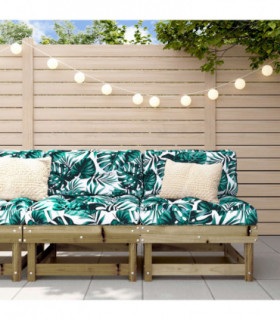 vidaXL Garden Middle Sofas 2 pcs Impregnated Wood Pine