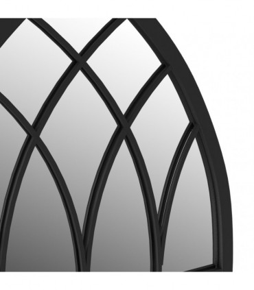 vidaXL Garden Mirror Black 100x45 cm Iron for Outdoor Use