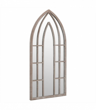 vidaXL Garden Mirror Sand 70x30 cm Iron for Outdoor Use