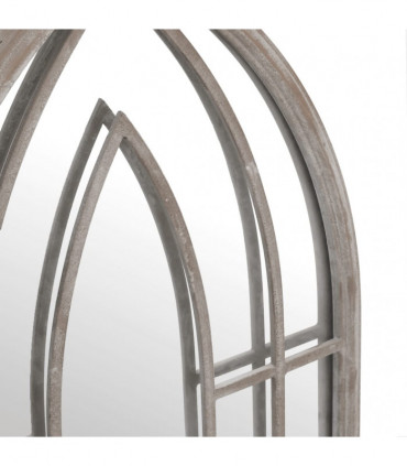 vidaXL Garden Mirror Sand 70x30 cm Iron for Outdoor Use