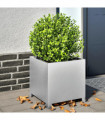 vidaXL Garden Planter 40x40x40 cm Galvanised Steel