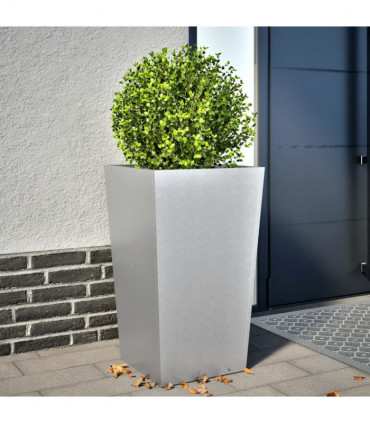 vidaXL Garden Planter 45x45x75 cm Galvanised Steel