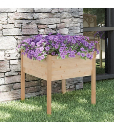 vidaXL Garden Planter 70x70x70 cm Solid Pinewood