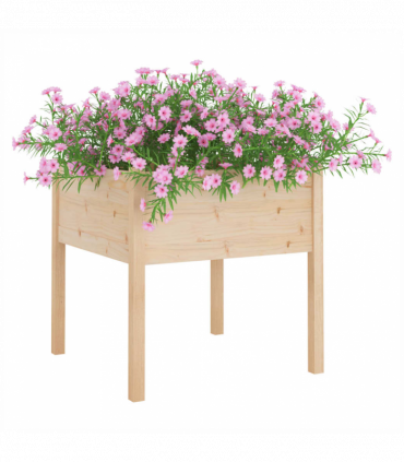 vidaXL Garden Planter 70x70x70 cm Solid Pinewood