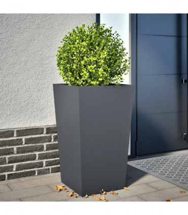 vidaXL Garden Planter Anthracite 45x45x75 cm Steel