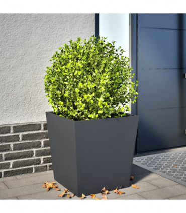 vidaXL Garden Planter Anthracite 50x50x50 cm Steel