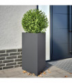 vidaXL Garden Planter Anthracite Triangular 50x43x75 cm Steel