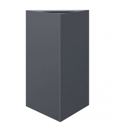 vidaXL Garden Planter Anthracite Triangular 50x43x75 cm Steel