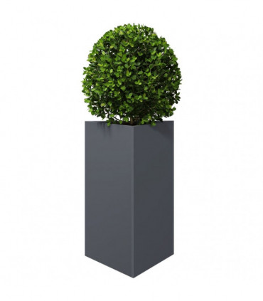 vidaXL Garden Planter Anthracite Triangular 50x43x75 cm Steel
