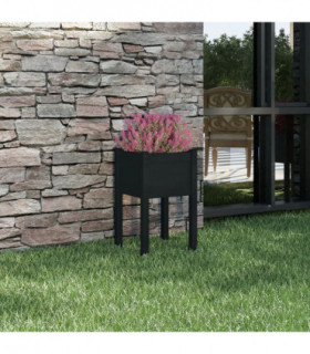 vidaXL Garden Planter Black 40x40x70 cm Solid Pinewood