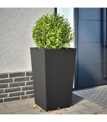 vidaXL Garden Planter Black 45x45x75 cm Steel